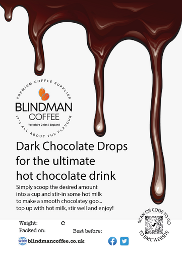 Dark chocolate drops for the ultimate hot chocolate drink