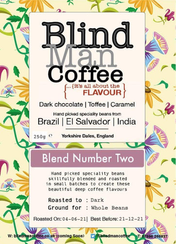 Label for Blindman Blend Number Two
