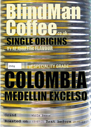 Label for Colombian Medellin Excelso